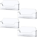 Qizpcer 4 Pack Clear Plastic Business Card Holder,Acrylic Business Card Display for Desk Business Card Stand — 1