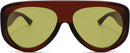 Trendy Aviator Sunglasses Womens Mens Oversized 90s Shades AR82372 | C1 Brown/Green | 56 Millimeters — 3