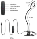 LED Desk Lamp Clip on Light with 3 Color Modes 10 Brightness Ring/Clamp Light 360° Adjustable Neck Dimmable Eye… — 4