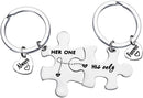 Vadaka Couple Keychain Gifts for Girlfriend Boyfriend Puzzle Couple Keychain for Him Her Matching Couples Key Chain set Couples Jewelry Gift for Valentines Day Anniversary Christmas — 1