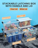 EOENVIVS Plastic Storage Bins with Lids 6 Pack, 7 Quart Storage Containers…