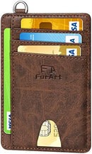 FurArt Slim Minimalist Wallet RFID Credit Card Holder for Men