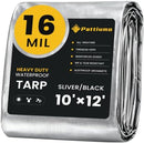 Pattiumo Tarp Waterproof 10 X 12 FT 16 Mil Heavy Duty Tarp Multipurpose Tarps…