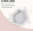 Hexagon 12-Inch Deep Epoxy Resin Molds for Flowers Preservation, Resin Art, Casting, DIY Wedding, Valentine, Anniversary — 2