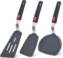 Beijiyi Silicone Spatula Turner Set of 3, 600°F Heat Resistant, BPA Free — 1