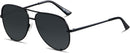ANDWOOD Oversized Aviator Sunglasses for Women Men Big Large Shades | Black | Polarized Lens | Polarized — 1