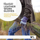 Wells Lamont Men's 2-Pack Cowhide Safety Cuff Leather Work Gloves, Large