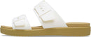 Crocs Women's Brooklyn Buckle Low Sandals – Chalk/Tan — 1