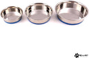 Max and Neo Heavyweight Non-Skid Rubber Bottom Stainless Steel Dog Bowl - We Donate a Bowl to a Dog Rescue For Every Bowl Sold (Large - 80oz - 9.5" Diameter) — 3