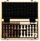 A&A 15" Magnetic Wooden Chess Set/Folding Board / 3" King Height German Knight…