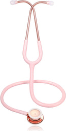 Scienlodic Double-Sided Stethoscope with Ear Tips, Professional Stethoscope for Doctor Nurse Clinical Student Use, Customized Gold-Plated High-end - Light Pink — 1