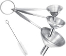 Small Funnels for Filling Bottles, 3 Pcs Stainless Steel Kitchen Funnel Set, Food Grade Mini Metal Funnel for… — 1