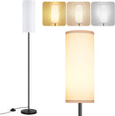 PARTPHONER Modern Standing Lamp with Lampshade, Minimalist Tall Lamp with Foot Switch for Living, Bedroom, Kids… — 1