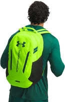 Under Armour Unisex Hustle 6.0 Backpack, 389 GREEN, OSFM | One Size Fits Most | (389) Hyper Green / Black / Arden Green — 5