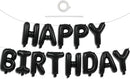 TONIFUL 16 Inch Black Happy Birthday Balloons Banner Decorations for Men — 1