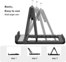 Kemoxan 2 Pack Portable Cell Phone Stand Holder for Desk, Foldable Pocket-Sized Mount, Universal Adjustable Desktop Mobile Phone Kickstand Compatible with iPhone IPads Kindle Android Black & White photo 3