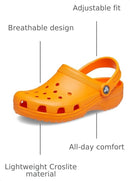 Crocs Kid's Classic Clog – Orange Zing — 3