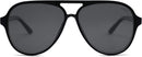 SOJOS Classic Polarized Aviator Sunglasses for Women Men, Retro Trendy Aviators Shades SJ2201 | Black/Dark Grey | 58 Millimeters — 2