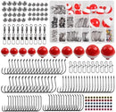 Fishing Bobbers Tackle Kit, 205pcs Basic Tackle Box Fishing Accessories…