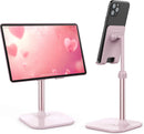 Doboli Cell Phone Stand, Valentine's Day Gifts for Teens Girls Boys Adults Women Men Mom Wife, Phone Stand for Desk, Phone Holder Stand Compatible with iPhone and All Mobile Phones Tablet, Pink photo 1