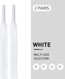 2 Pair Flat Shoelaces Replacement Laces for Air Force 1 Sneaker | White — 3
