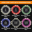 300PCS Chips Professional Poker Chip Set with Aluminum Case, 11.5 Gram…