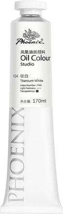 PHOENIX Titanium White Oil Paint - Single 170ml / 5.75 Fl oz. Large Tube - Oil Paint for Canvas Painting — 1