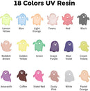 Honcaring Transparent Colored UV Resin, 18 Colors 360g Hard Type UV Resin — 2