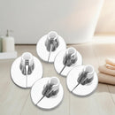 4Pcs Transparent Gel Metatarsal Pads Flip-Flop Gel Toe Guards Cushions Thong Protectors Silicone Non Slip Shoe Cushion for Sandals Thong Pads 6