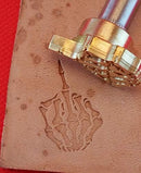 DandS ltd Leather Stamp Tool, Skull, Professional Steel Craft Tool for Leatherworking, Embossing, Carving & Stamping Leather Projects, Belts Wallets & DIY Projects Compatible with Mallet