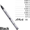 Copic Sketch Alcohol Marker 5 Colors + Multiliner SP Set, Sketching Grays — 6