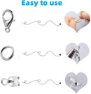 Olylkx 720pcs Lobster Claw Clasps, Bead Tips Knot Covers, Open Jump Ring Connectors, Jewelry Making Accessories Set… — 4