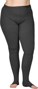 ABSOLUTE SUPPORT Plus Size Women Compression Tights for Varicose Veins 20-30mmHg, Compression Pantyhose with Open Toe for Superficial Thrombophlebitis, Saphenous Vein, Venous Ulcers, Black, 3X-Large — 1