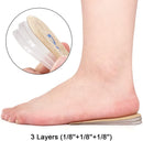 Dr.Foot Adjustable Orthopedic Heel Lift Inserts, Height Increase Insole for Leg Length Discrepancies, Heel Spurs, Heel Pain, Sports Injuries, and Achilles tendonitis (Beige, 3 Layers) — 2
