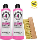 Pink Miracle Shoe Cleaner Kit Fabric Cleaner for Leather, Whites and Nubuck Sneakers Two Pack (Two Bottles/One Brush) | 16 Oz — 4
