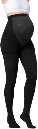 JOBST Maternity Opaque Compression Waist High Pantyhose Stockings, Closed Toe, 20-30 mmHg Moderate Support for Swollen Legs During Pregnancy | Medium | Caramel — 8