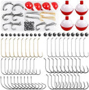 Fishing Bobbers Tackle Kit, 84pcs Beginner Equipment Fishing Kit Included…