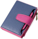 Airkit Small Wallet Women RFID Blocking Soft Leather Bifold Compact Card Holder Wallet for Women with Zipper Coin Pocket 4 ID Window