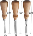 Leather Edge Skiving Beveler Tool,Wide Mouth Leathercraft Trimmer | 3 — 2