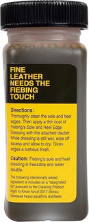 Fiebing's Leather Sole & Heel Edge Dressing 2-Pack (4 oz) - Protective Glossy Shoe Finish - Includes Brush Applicator - Brown — 7
