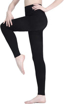 AMZAM 20-30 mmHg Compression Pantyhose for Women & Men | 20-30mmhg Footless Black | X-Large — 3