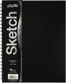 UCreate Poly Cover Sketch Book, Heavyweight, 9" x 12", Black, 75 Sheets | Black; 9" x 12" — 1