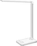 White crown LED Desk Lamp Dimmable Table Lamp Reading Lamp with USB Charging Port, 5 Lighting Modes, Sensitive… — 1