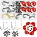 Fishing Tackle Kit, 90pcs Beginner Equipment Kit with Fishing Hooks Bobbers…