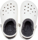 Crocs Kids' Classic Lined Kids Clog – White/Grey — 6