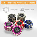 300PCS Chips Professional Poker Chip Set with Aluminum Case, 11.5 Gram…