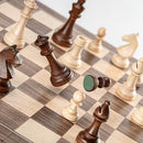 A&A 15" Magnetic Wooden Chess Set/Folding Board / 3" King Height German Knight…