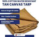TarpsNow Tarps Now 6x8 ft Heavy Duty Canvas Tarp