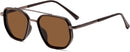 SOJOS Retro Polarized Aviator Sunglasses for Women Men Trendy Square Shades | Brown — 1