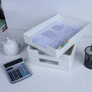 Letter-Size Tray, Desk Drawer Organizer for A4 Paper, Off-White — 2